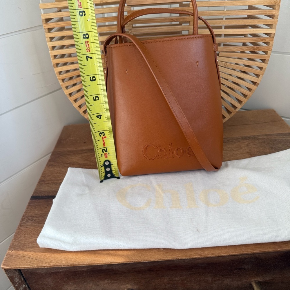 Chloe micro sense bag in caramel - Picture 4 of 15